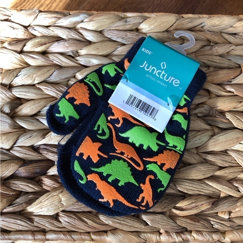 Dinosaur toddler mittens